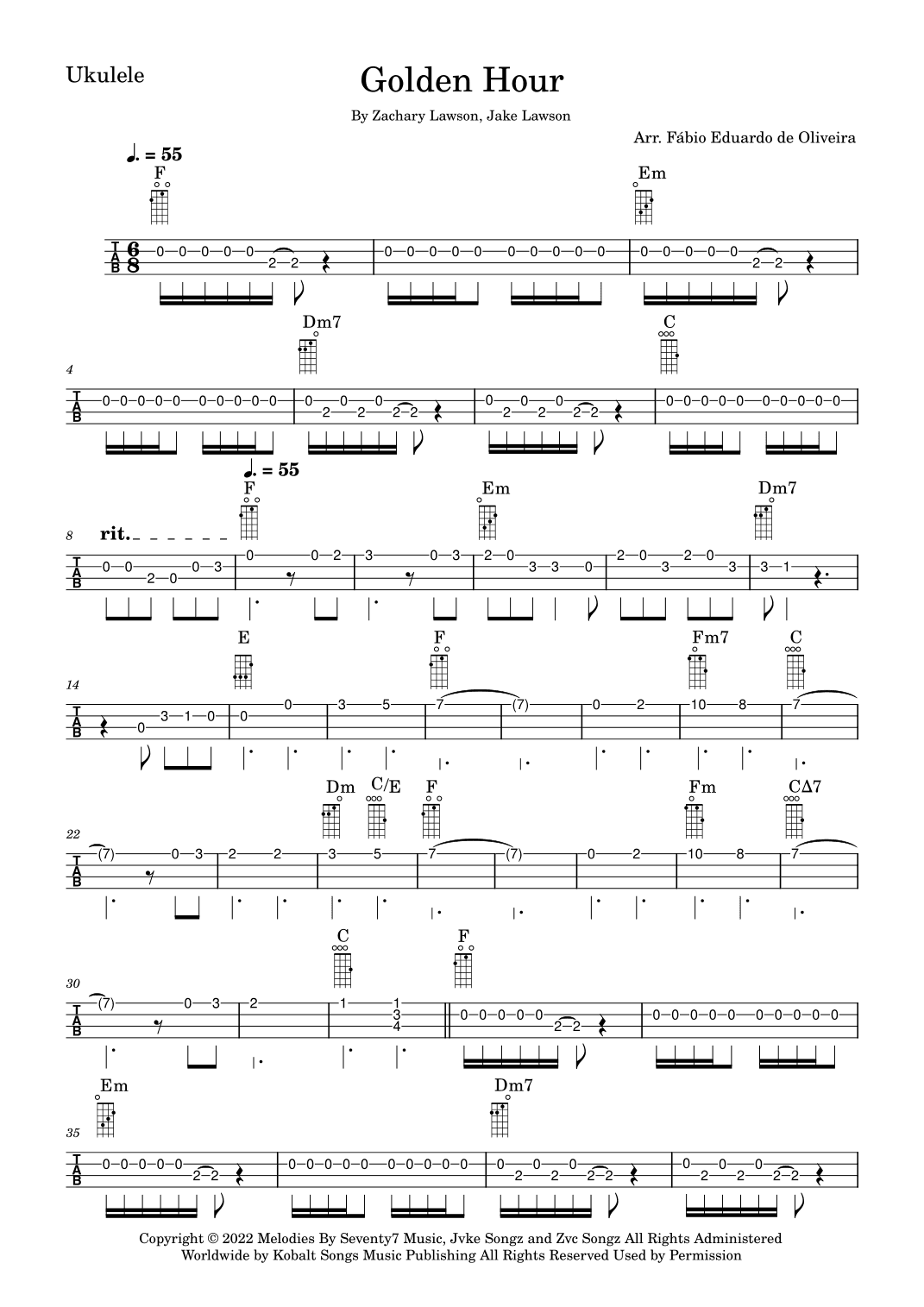 Golden Hour (arr. Fabio Eduardo de Oliveira)