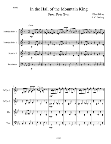 In the Hall of the Mountain King (Brass Quartet) (arr. B. C. Dockery)