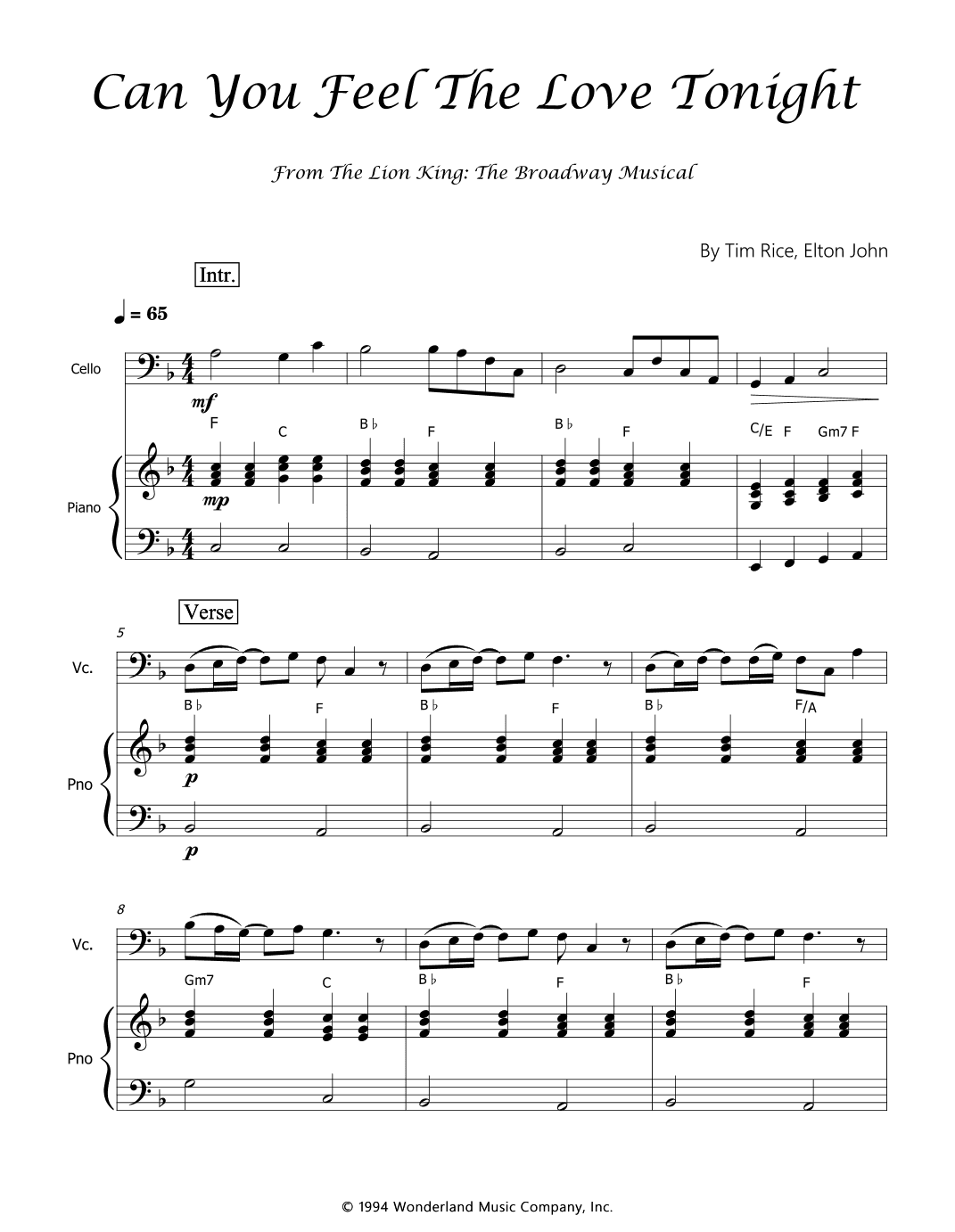 Can You Feel The Love Tonight (arr. Luís Gustavo Rossato)