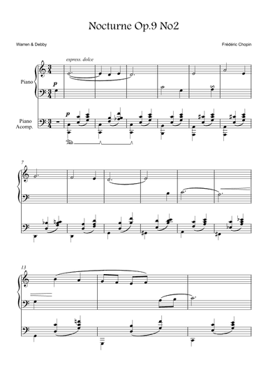 Nocturne Op.9 No2 (arr. Warren & Debby)
