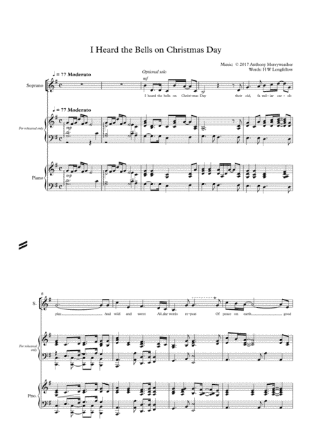 I heard the Bells on Christmas Day - SATB Carol