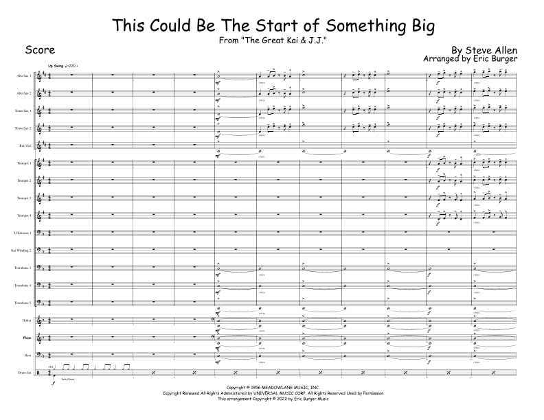 This Could Be The Start Of Something Big (arr. Eric Burger)