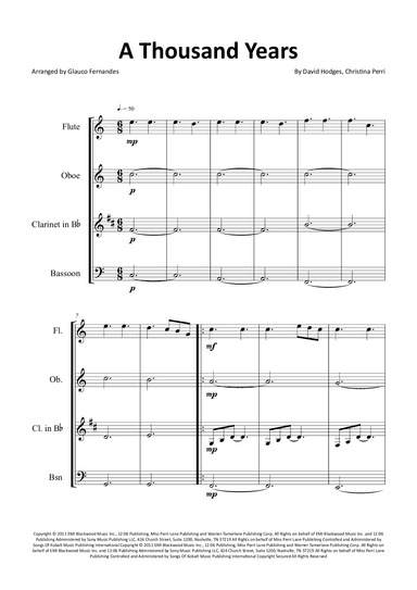 A Thousand Years (arr. Glauco Fernandes)