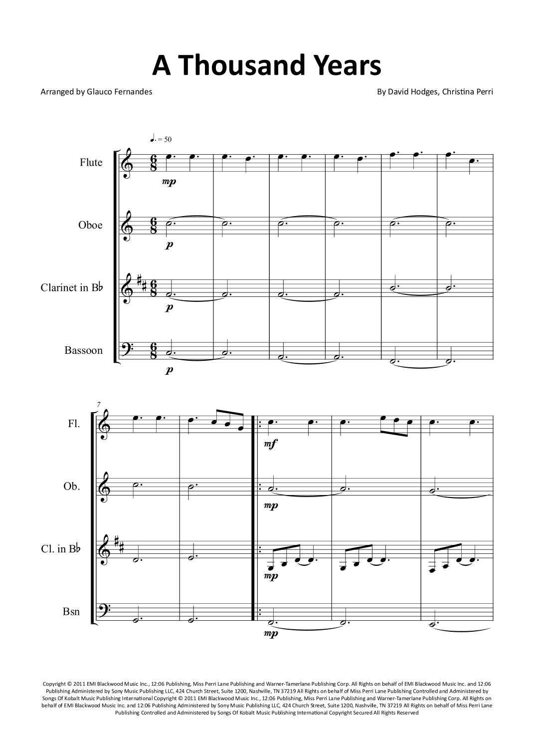 A Thousand Years (arr. Glauco Fernandes)