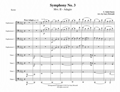 Adagio (Mvt 1b) from Symphony No. 3 (arr. Gary Bricault)