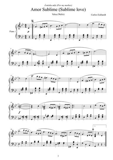 Sublime love (Amor Sublime) (arr. Passoni Music)