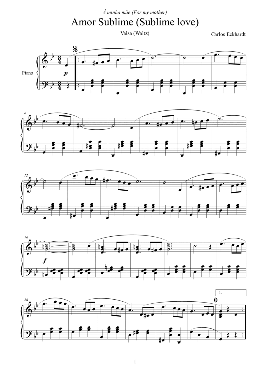 Sublime love (Amor Sublime) (arr. Passoni Music)