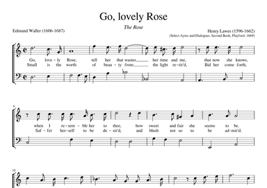 Go lovely Rose (arr. Early Music Scores)
