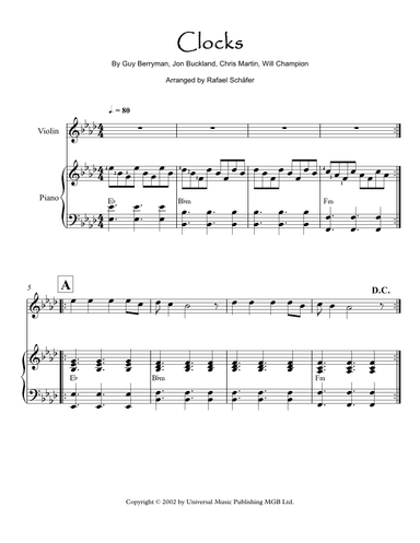 Clocks (arr. Rafael Schäfer)