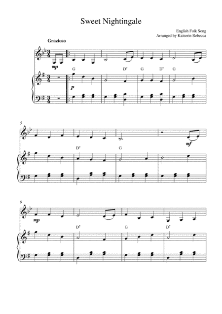 Sweet Nightingale (arr. Kaiserin Rebecca)