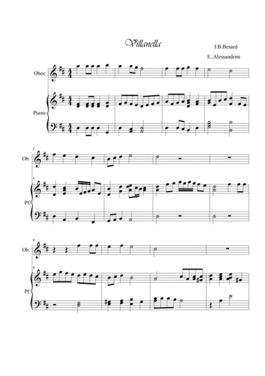 Villanella. Oboe and piano (arr. Ester Alessandrini)