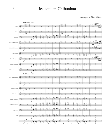 Jesusita en Chihuahua (arr. Marc Oliver)