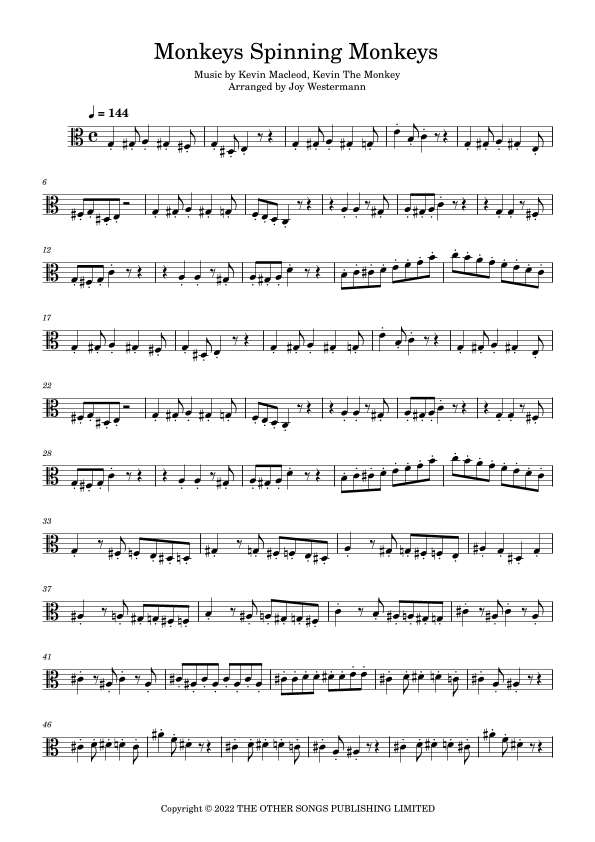 Monkeys Spinning Monkeys (arr. Joy Westermann)