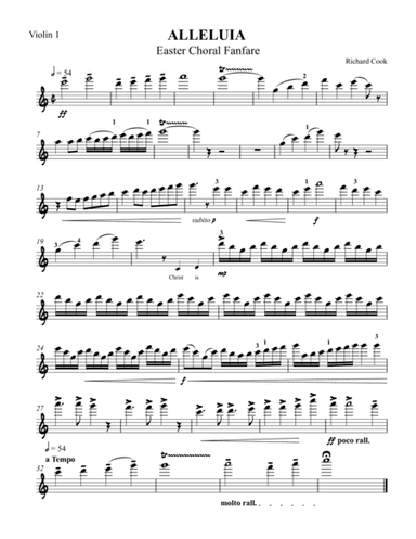 Alleluia Easter Fanfare VIOLIN PART