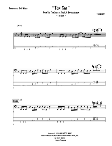 Tom Cat (arr. P Welsh)