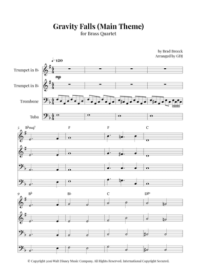 Gravity Falls (main Theme) (arr. GDJ)