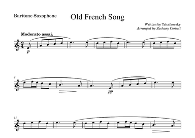 Old French Song (arr. Zachary Corbett)