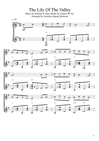The Lily Of The Valley (Duet Guitar Score) (arr. Antonius Agung Setiawan)