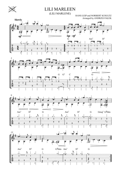 Lilli Marlene (lili Marleen) (arr. Andrzej Falek)