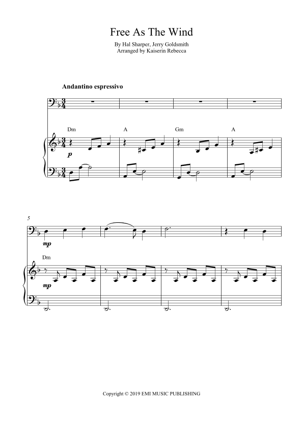 Free As The Wind (arr. Kaiserin Rebecca)