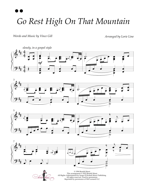 Go Rest High On That Mountain (arr. Lorie Line)