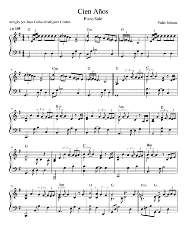 Cien Años (arr. Juan Carlos Rodriguez Cerdan)