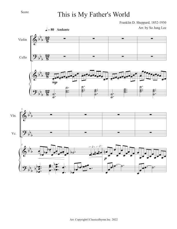 This Is My Father's World (arr. So Jung Lee)