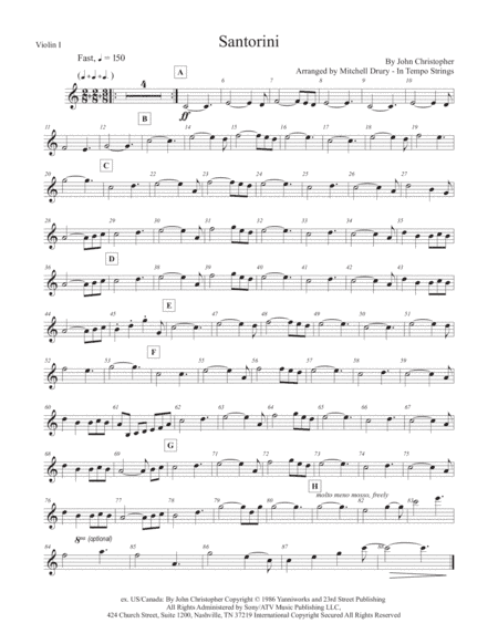 Santorini (arr. Mitchell Drury)