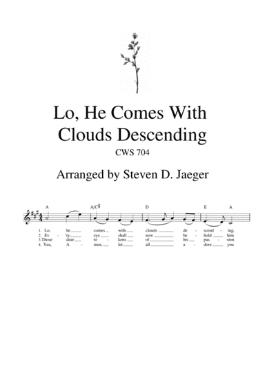 Lo, He Comes With Clouds Descending - CWS 704 - Bb sax (arr. Steven D. Jaeger)