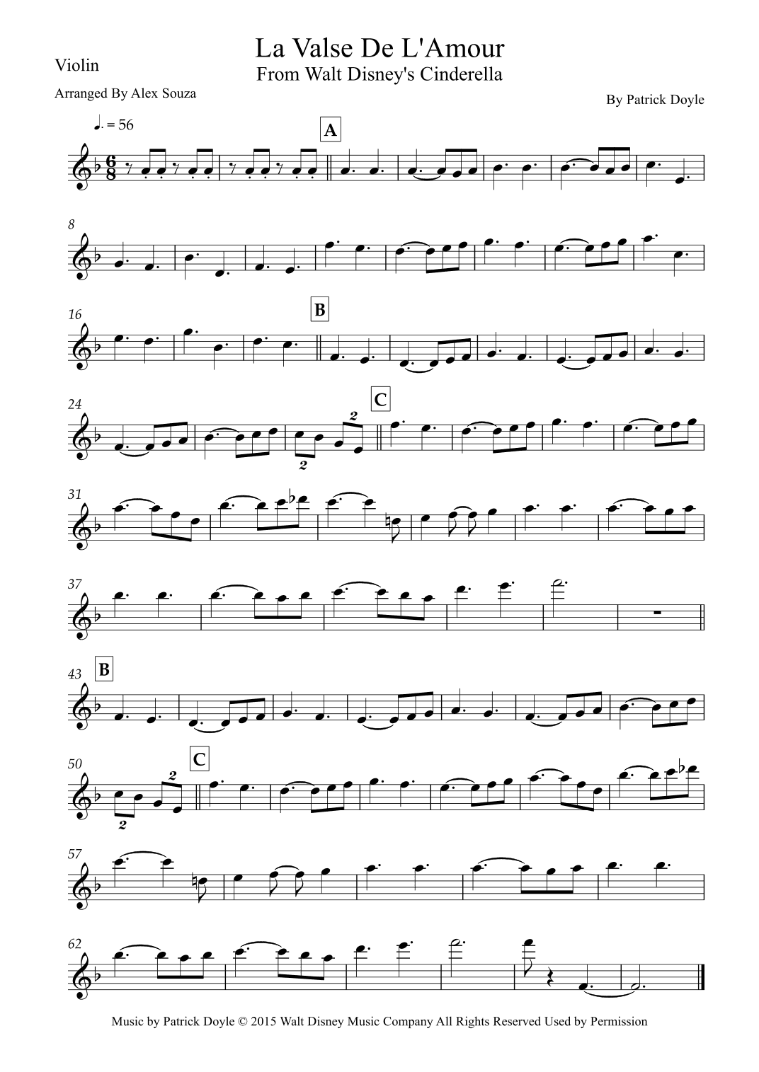 La Valse De L'amour (arr. Alex Souza)