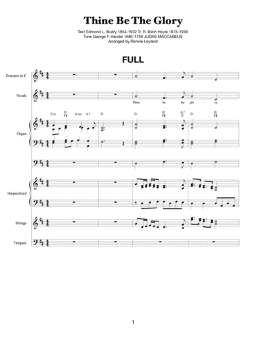 Thine Be The Glory (arr. Ronnie Leyland)