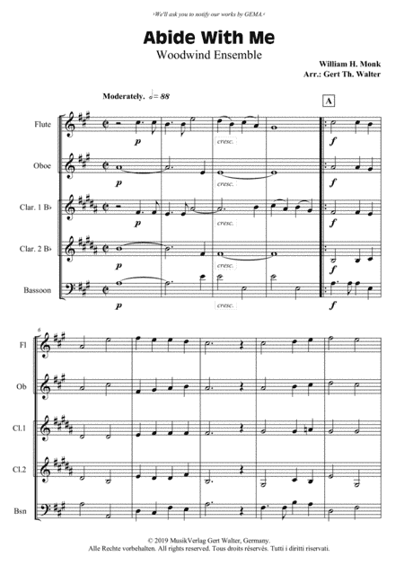 Abide With Me (arr. Gert Th. Walter)