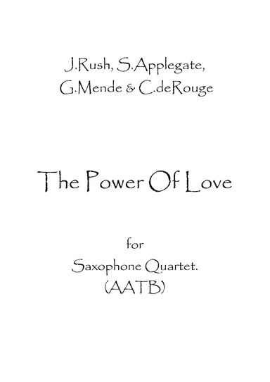 The Power Of Love (arr. Spence Bundy)