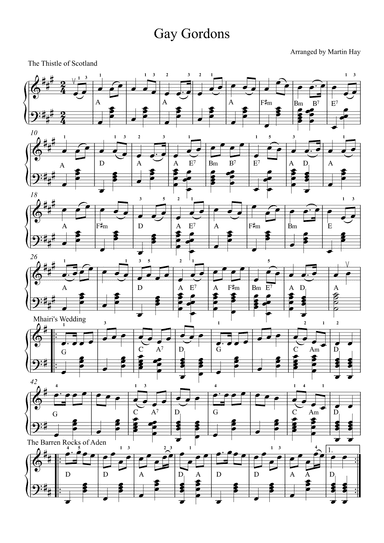 Ceilidh Music - Gay Gordons - For Accordion (arr. Martin Hay)