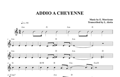 Addio A Cheyenne (arr. Luca Aletta)