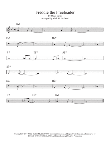 Freddie Freeloader (arr. Mark W. Huxhold)