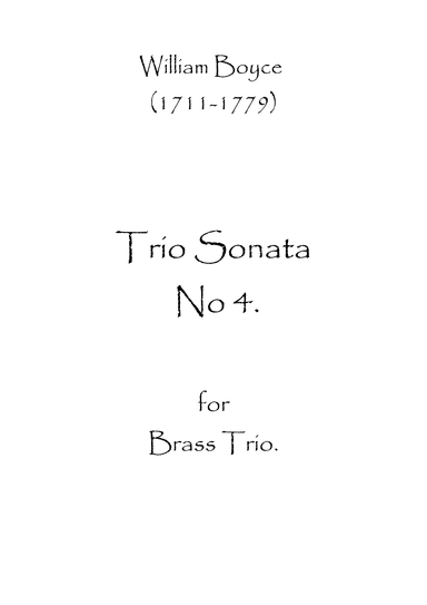 Trio Sonata No.4 (arr. Spence Bundy)