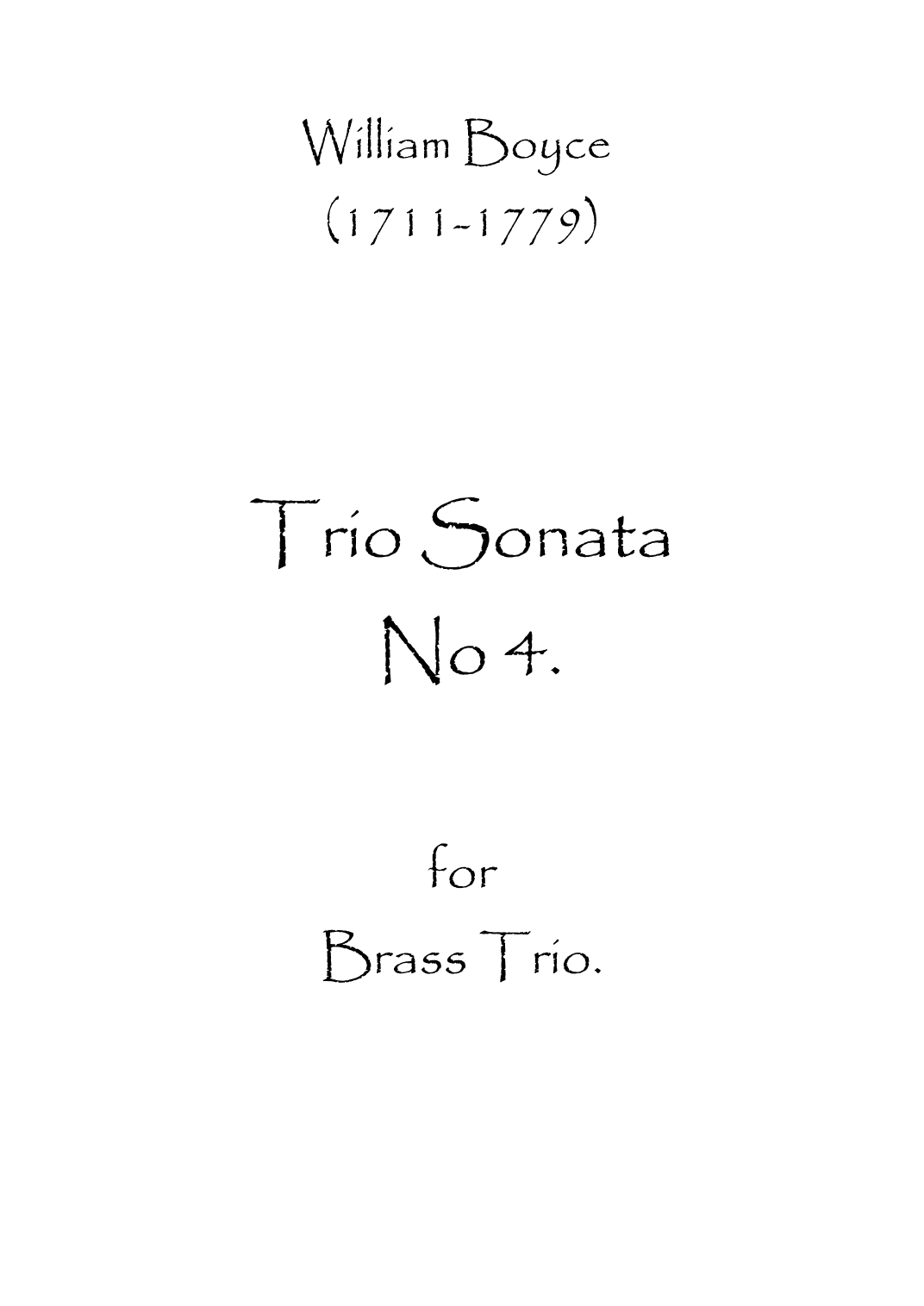 Trio Sonata No.4 (arr. Spence Bundy)
