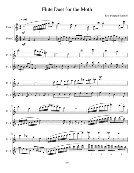 Flute Duet for the Moth