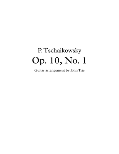 Opus 10, No. 1 (arr. John Trie)