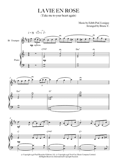 Take Me To Your Heart Again (arr. Bruna T.)