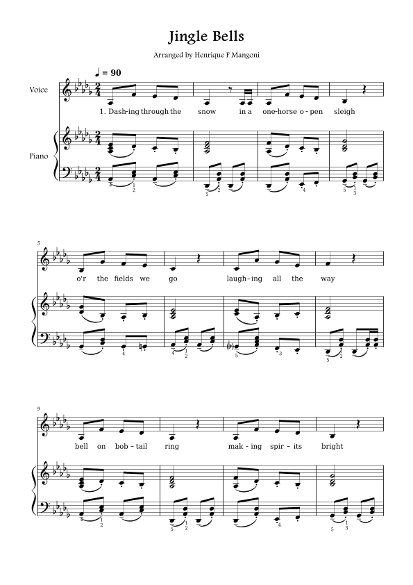 Jingle Bells (arr. Henrique F Mangoni)