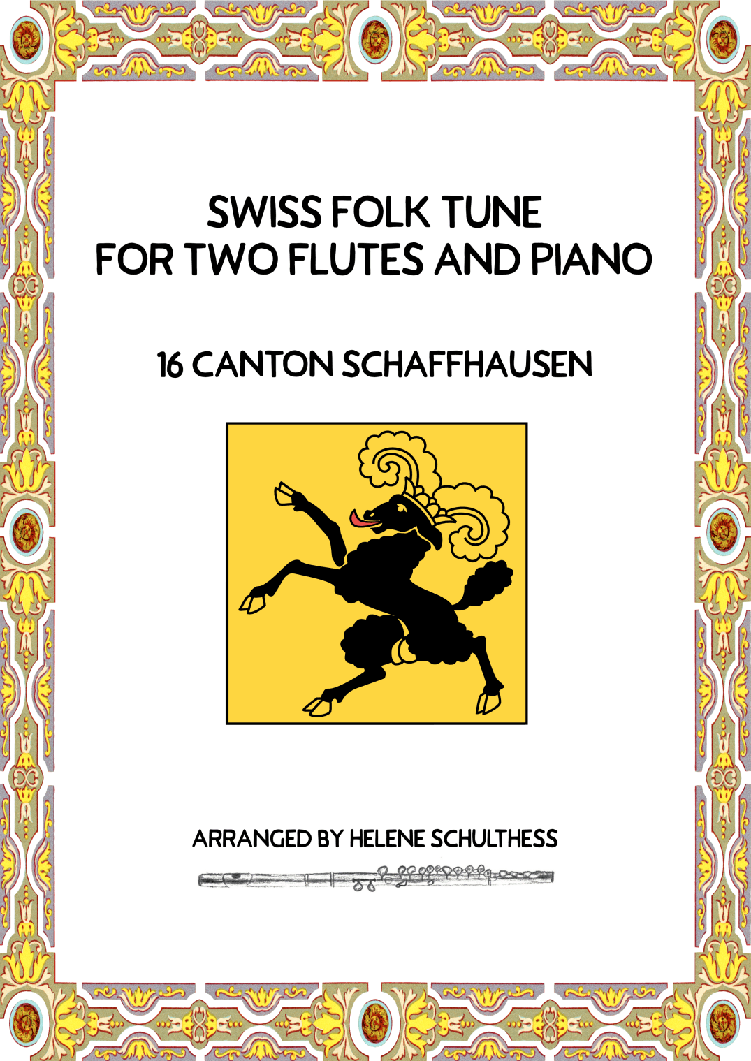 Swiss Folk Dance for two flutes and piano – 16 Canton Schaffhausen – Polka (arr. Helene Schulthess)