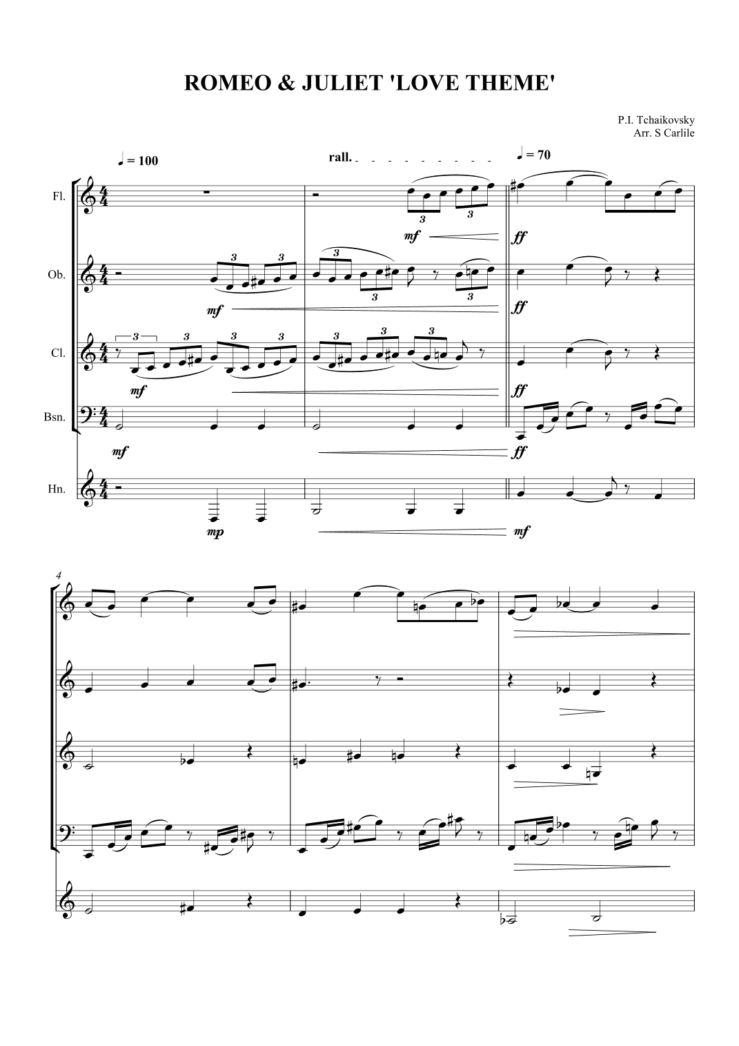 Romeo and Juliet Love Theme (arr. SCMusic)