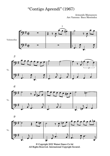 Contigo Aprendi (arr. Vanessa Baez Menendez)