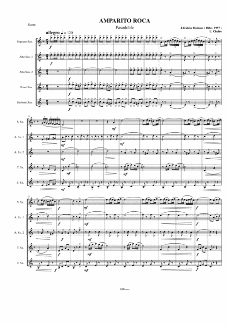 AMPARITO ROCA PASODOBLE ESPAÑOL (arr. LEONARDO CHOFRE)