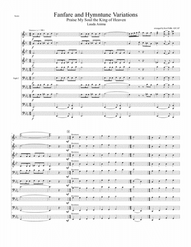 Fanfare and Hymtune - Praise My Soul the King of Heaven for Brass Choir (arr. Ken Pollitt)