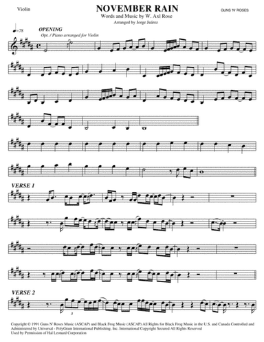 November Rain (arr. Georgie Guitar)