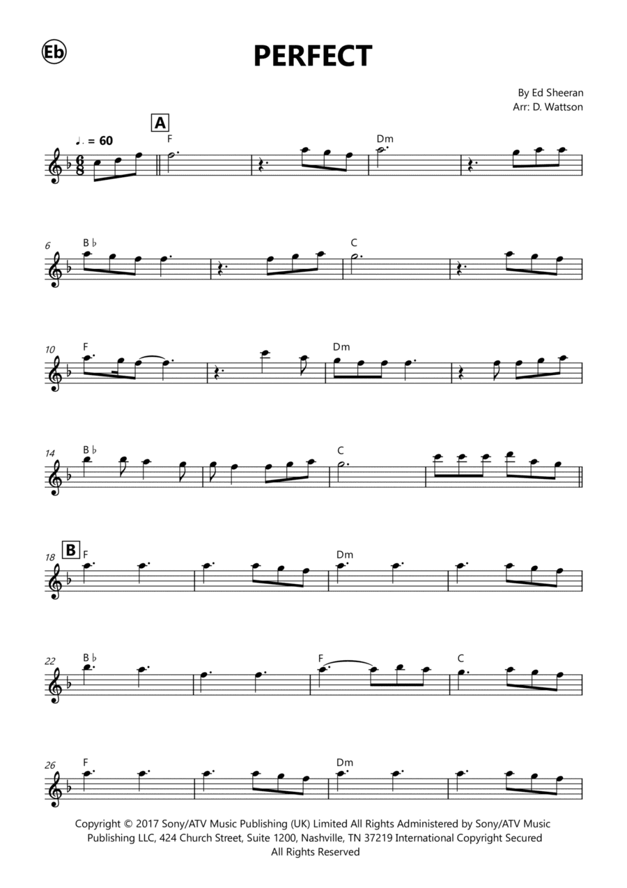 Perfect (arr. Douglas Wattson)