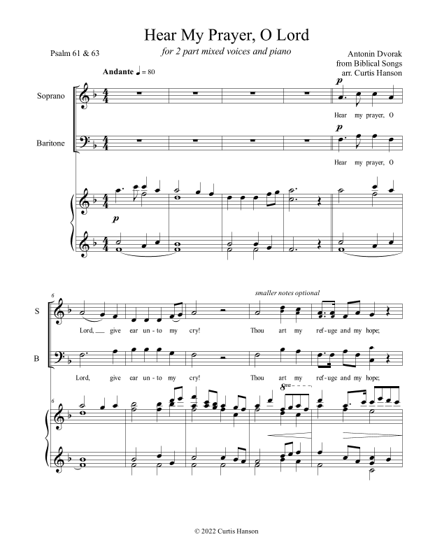 Hear My Prayer, O Lord (SB) (arr. Curtis Hanson)